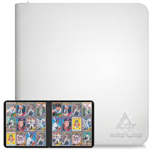 Premium TCG Card Binder For 480 Side Loading Pockets | Sports Trading Card Binder 12 Pocket Zipper, Collectible Trading, Magic, MTG, Baseball, Football Ringless Storage Organizer Album.