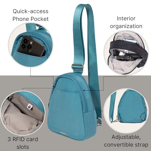 Image of Baggallini Double Zip Mini Sling