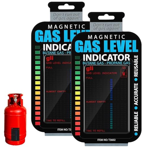 Image of Magnetic Cooking Gas Level Indicator - 1 Piece for Propane and Butane Gas Cylinders-LPG cylinders.- Home and Industrial Usable- Color Level Indicators- Reusable.(Pack of 1)