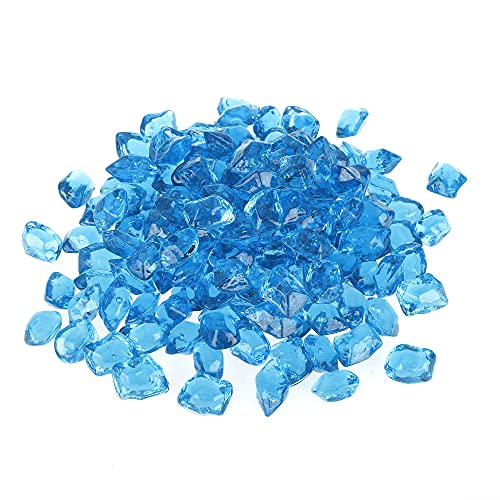 Aqua blue fire glass for fire pits