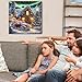 Christmas Truck Stamped Cross Stitch Kits for Adults -Winter Embroidery Kits for Beginners Adults,11 CT Patterns Dimensions Counted Cross Stitch Kits for Adults Arts Craft 14x14 inch