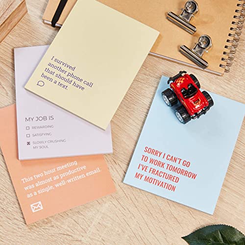 Juvale 8 Pack Funny Notepads With Sarcastic Sayings, Demotivational Notebooks For The Office, Coworkers, Employee, Colleagues, Adults, 4 Sarcastic Designs (4.25 X 5.5 Inches) #TOP1