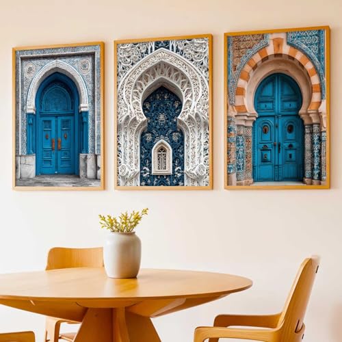 Image of kotart Traditional Indian Wall Art Painting for Living Room | Paintings Frame For Home Decoration | Framed Wall Painting for Home Room Bedroom Office Wall Decor Set of 3 (19X25 inch)