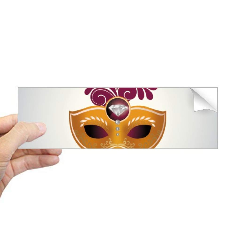 Sticker rectangulaire pour fenêtre aux finitions soignées motif masque de féminité vénitien