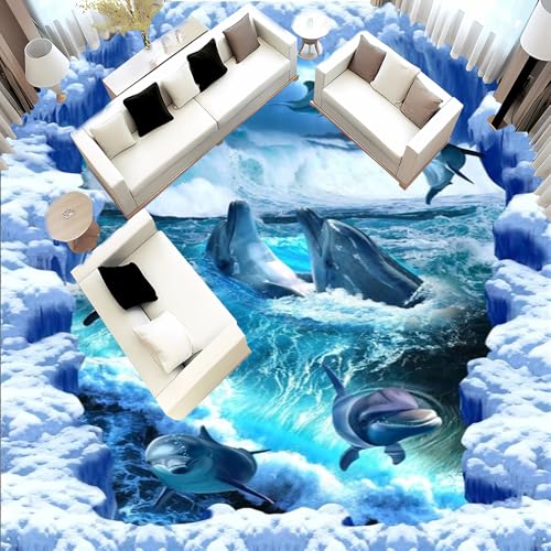 Custom Size 3D Seascape Floor Sticker Ocean Mural - Beach