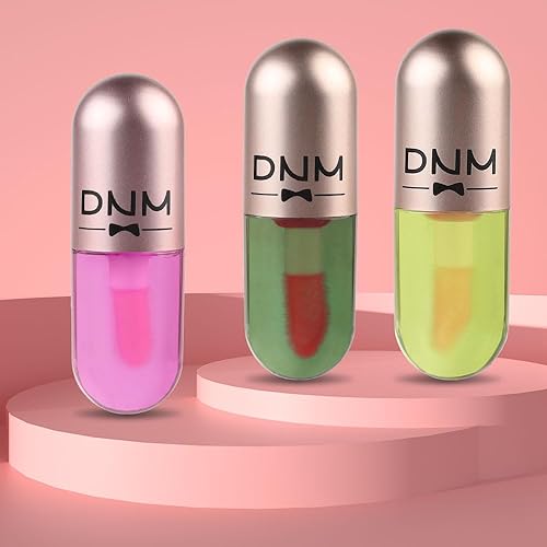 Miniatura 7 de BINGBRUSH 3 unidades de brillo labial que cambia de color en cápsulas, color rosa, esmalte labial mágico de estado de ánimo, bálsamo labial