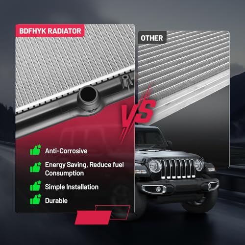 Image of BDFHYK 13272 Aluminum Radiator for Volkswagen Tiguan 2009-2018, for Volkswagen Tiguan Limited 2017-2018, CU13272, 26mm Core, Direct Fit Replacement, OE 5N0121253P VW3010164