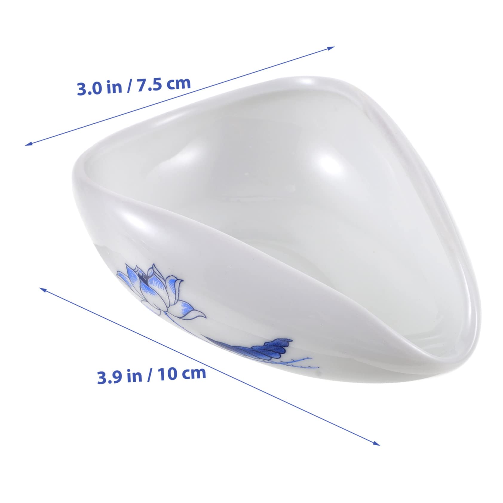 GRIRIW Stylish Ceramic Tea Leaf Container Tea Dispensing Cup Office Bean Tray Bean Scoop Small Ceramic Tray