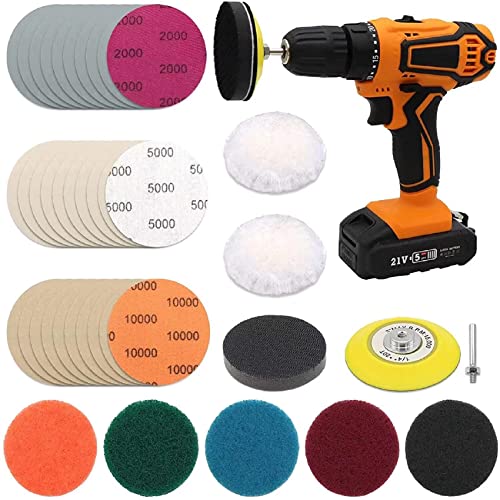 3 Inch Car Headlight Restoration Kit, Car Polishing Sanding Discs Assortment...