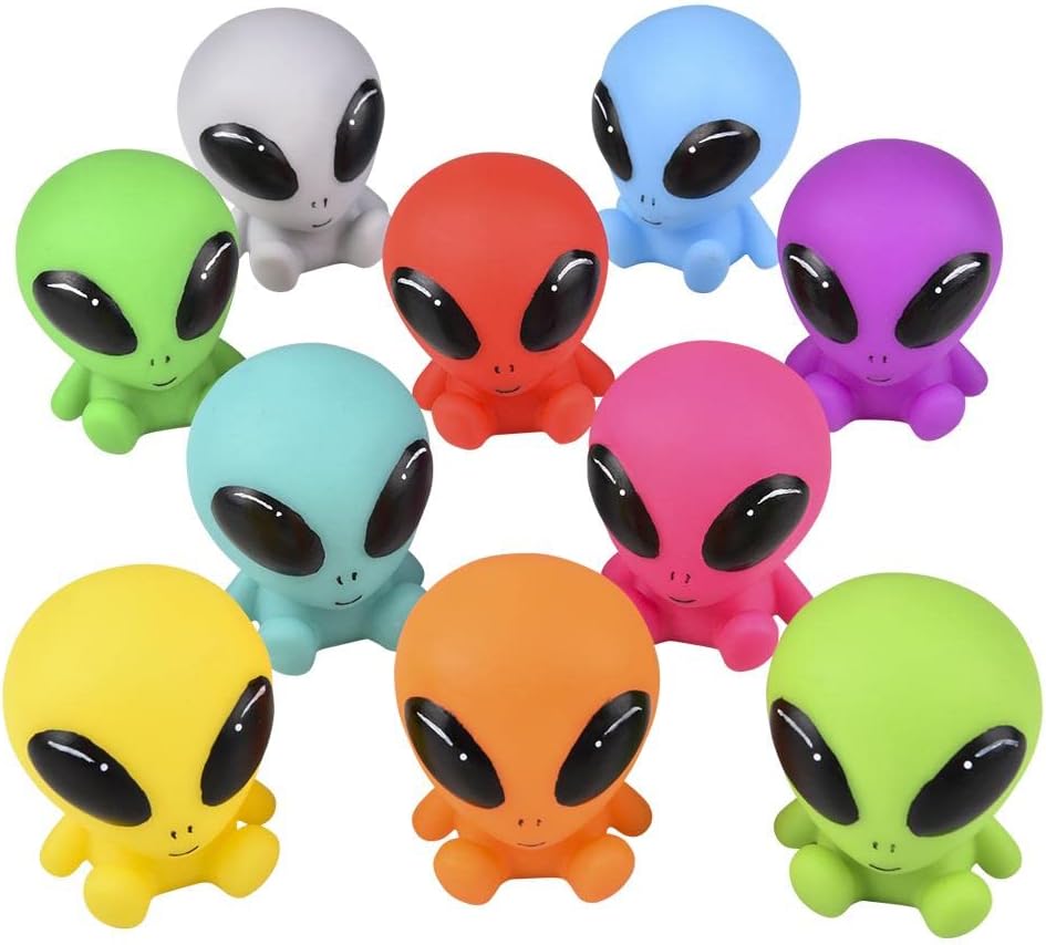 Rhode Island Novelty 2.5" Rubber Galactic Alien Assortment, 50 Pieces per Order