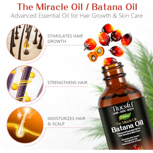 Batana Oil for Hair Growth - 60ml Natural Batana Hair Growth Oil Promotes Hairs Regrowth, Thickness & Strengthens, Nourish & Restore Scalp Vitality & Reduce Loss - Essential Oils for Eyelash, Eyebrow - Image 5