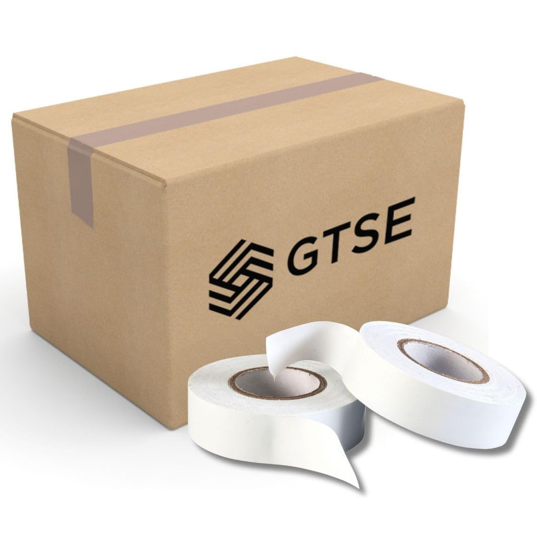 GTSE White Electrical Tape, 19mm x 20m, Bulk Box of 100 Rolls, Strong Self-Adhesive PVC Insulation Tape for Insulating, Repairing and Protecting Electrical Wires