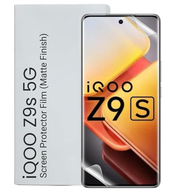 Image of BLACKSHEEP Matte Screen Protector for IQOO Z9s 5G / IQOO Z9s Pro Membrane Case Friendly Full Edge to Edge Screen Coverage & Installation Kit