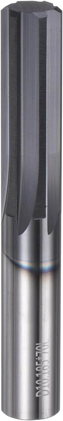 HARFINGTON Carbide Chucking Reamer 0.401"(10.19mm) Dia Straight Flute Straight Shank Machine Reamer Tool for Metal and Lathes CNC Machining Centers, Black