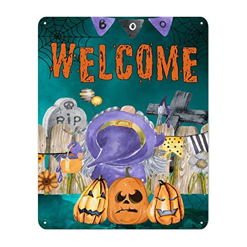 Plaque métal Halloween résistante aux intempéries pour décoration extérieure - 2