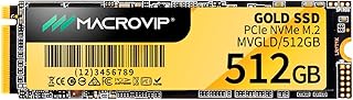 SSD M.2 NVMe Macrovip Gold 512GB 2280 PCIe Gen 3x4 Preto e Amarelo