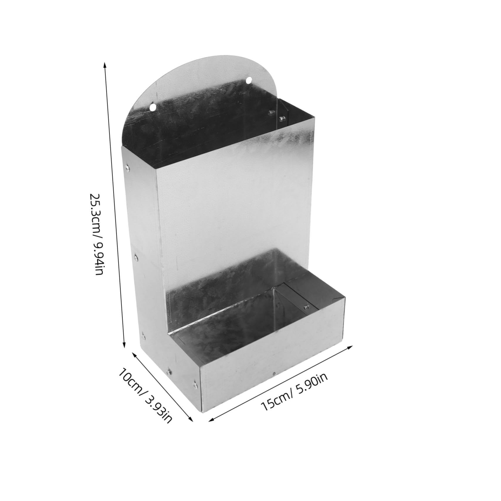 UPKOCH Mangiatoia Automatica per Pollame in Ferro a Gravità, Distributore di Gusci di Ostriche Argento, per Polli da Cortile e Piccole Aziende Agricole
