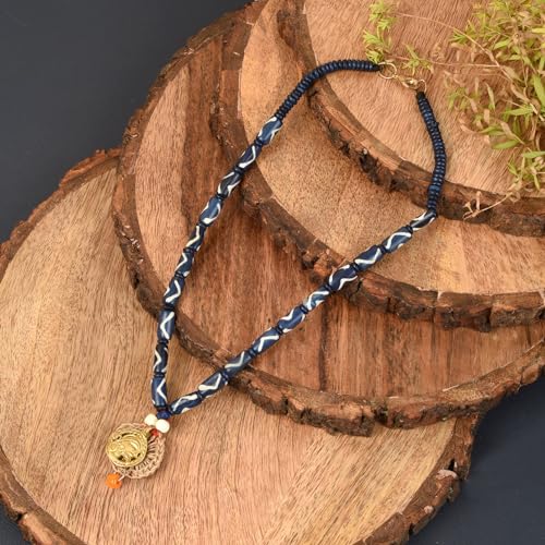 Image of AAKRITI ART CREATIONS Handcrafted Tribal Necklace Collection | Royal & Queen-Inspired Artisan Brass Statement Jewelry | Ethnic, Elegant & Regal Necklaces for Women