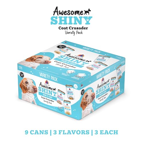 Weruva Awesome Shiny Wet Dog Food, Coat Crusader Variety Pack, 14oz Can (Pack of 9) image 2