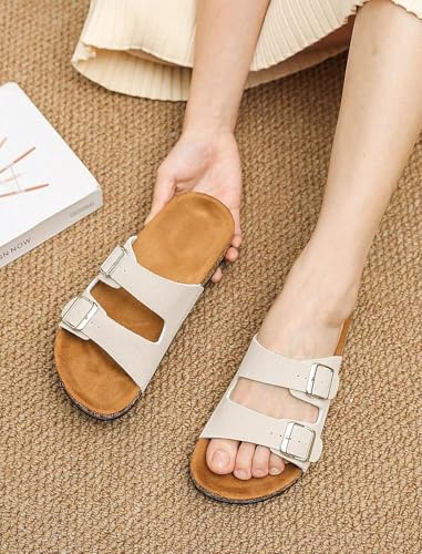 Image of layasa Women Flip Flop| Lightweight & Stylish Cushioned Slides | Adjustable Buckle Strap | Comfortable, Anti-Skid Flip Flops | Sandals