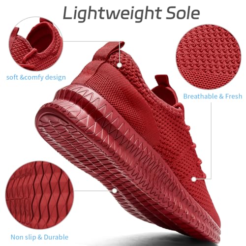 Image of Men Non-Slip Work Shoes Tennis Gym Sneakers Breathable Slip Resistant Lightweight and Comfortable for All-Day Wear Sports and Walking