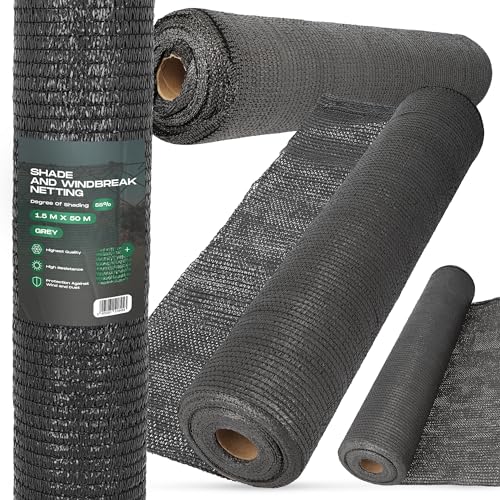 Instalguru Brise Vue Occultant 1,5m x 50m Filet d'Ombrage Jardin Balcon Rambardes Terrasse Paravent Clôture Rouleau Tissu Protection Rayons UV 55% Résistant Déchirures Vent Renforcé