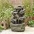 Bumilgar 6-Tier Cascading Rock Water Fountain Outdoor Garden Waterfall Decor for Garden, Patio, Backyard, Deck, Porch and Home Art Decor,24.4" H Outdoor Fountain with Lights