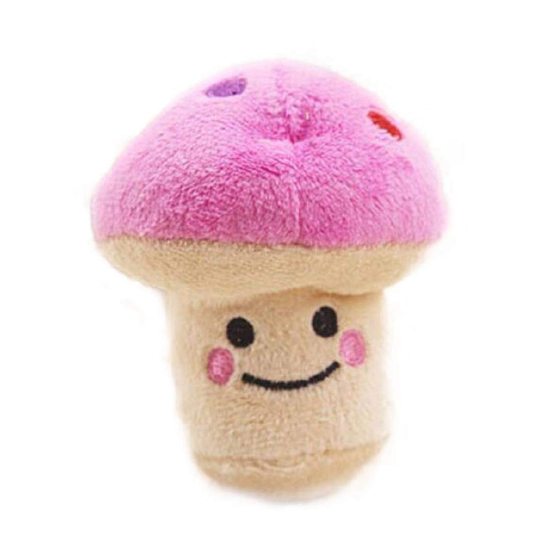 UKD pulabo Pink Pet Small Toy Dog Chew Toy Puppy Mushroom Shape Plush Squeaky Toy Cost-Effective Beautiful