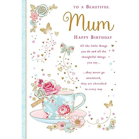 Piccadilly Greetings Mum Birthday Card Cover