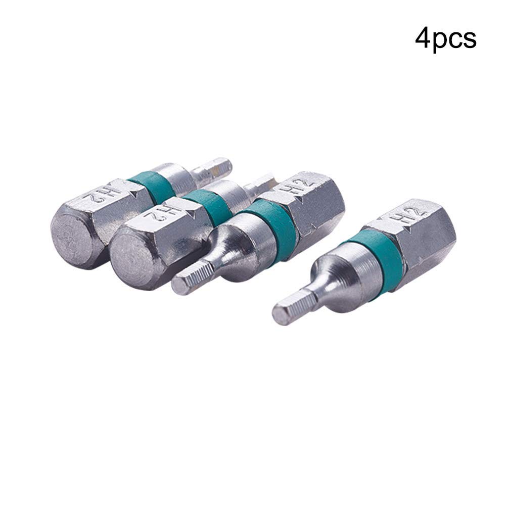 Utoolmart Torx-Schraubendreher-Bits H2, 1/4 Zoll Sechskant-Schaft – Magnetisch, Aus S2-Stahl (4 Stück)