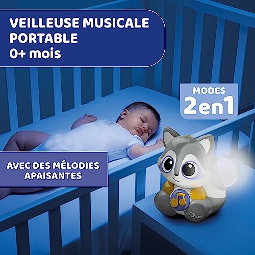 Chicco Veilleuse Clouy Veilleuse et Jouet pour Poussette avec Musique Classique et New Age Relaxante Volume Réglable Veilleuse avec Anneau pour Poussette Jouet pour Bébés 0+ Mois - vue 3