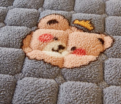 Nuoxuan Fitted Sheet Wrinkle Fade Resistant,Three-Piece Set Of Fleece Quilted Printed Bed Sheets,Thick Warm Bedspread For Apartment Bedroom,White 2,180X200Cm(3Pcs) #TOP3