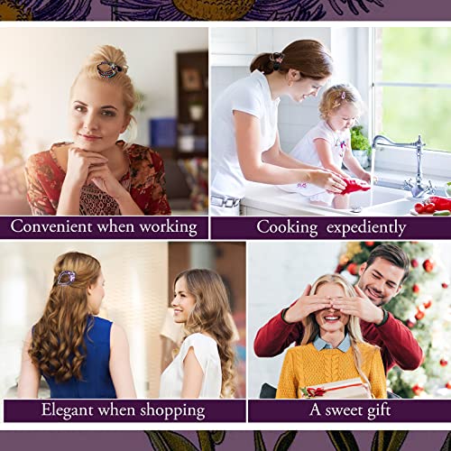 6 Packs Heart Style Ponytail Hair Clip Duckbill Rhinestones Clip Sparkly Headdresses For Women Decorative Hair Clip Fancy Flower Barrette Diamond Hair Accessories For Women Girls #TOP5