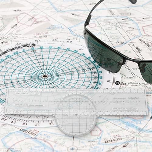 Regla Deslizante de Aviación 360° Rotatoria para Pilotos miniatura 2