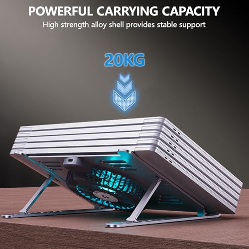 Base ajustable con enfriador para laptop y ventiladores USB miniatura 3