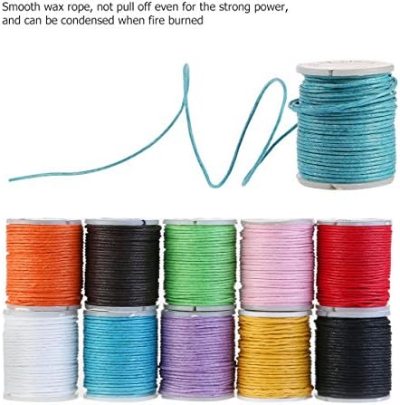 ROSENICE Waxed Cotton Cord String Jewelry Beading Thread 10M x 1MM - 10 Pieces