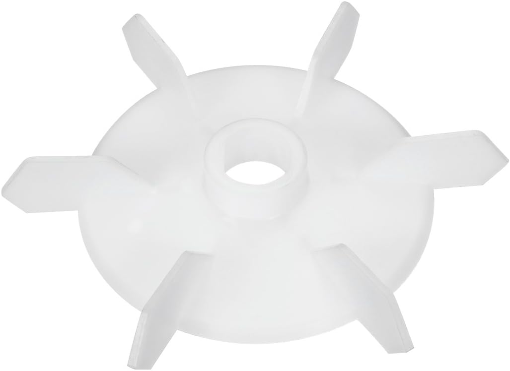 uxcell Motor Fan Blade 140mmx16mm D Shape Bore White Engineering Plastic with 6 Vanes