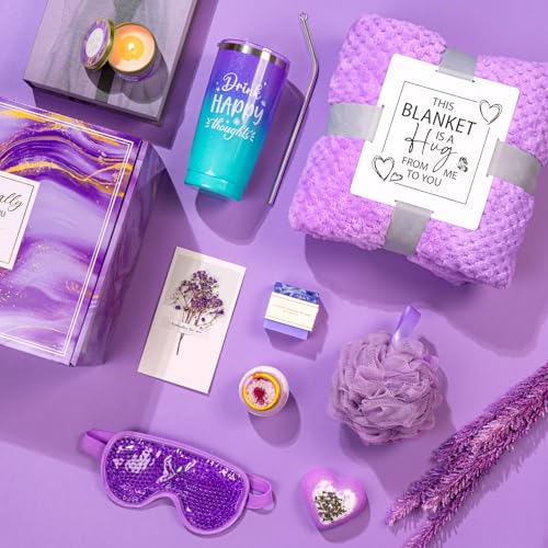 HN HAIINAA Birthday Gift for Women, Get Well Soon Gifts, Unique Self Care Gifts for Her Women Wife Girlfriend, Spa Gift Basket Set with Luxury Flannel Blanket by HN HAIINAA - Used condition - Image 2