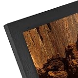 A PLUS MAX 20x24 Picture Frame, Engineered Wood Frame Display Photo 16x20 with Mat or 20 x 24 without Mat, 20by24 Frame with Black Wood Grain for Wall - 1 Pack/Black/20 x24