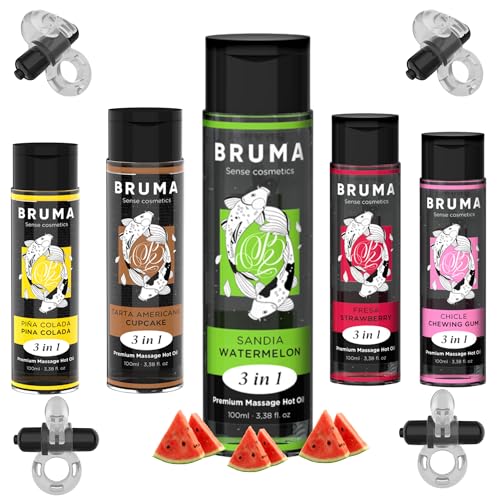 Lubricante íntimo con sabores |Aceite de masaje Efecto Calor 100 ml | Lubricante íntimo comestible | Gel para masajes eróticos | Para Parejas | Base agua Ultra Deslizante (Sandia)