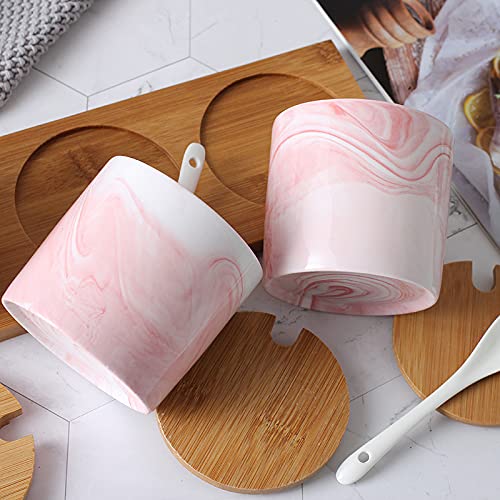 Verre d'épices en céramique, Coffret à épices marbré, boîte d'épices de Restaurant, Accessoires de Cuisine, Bouteille d'épices avec Sol, cuillère.