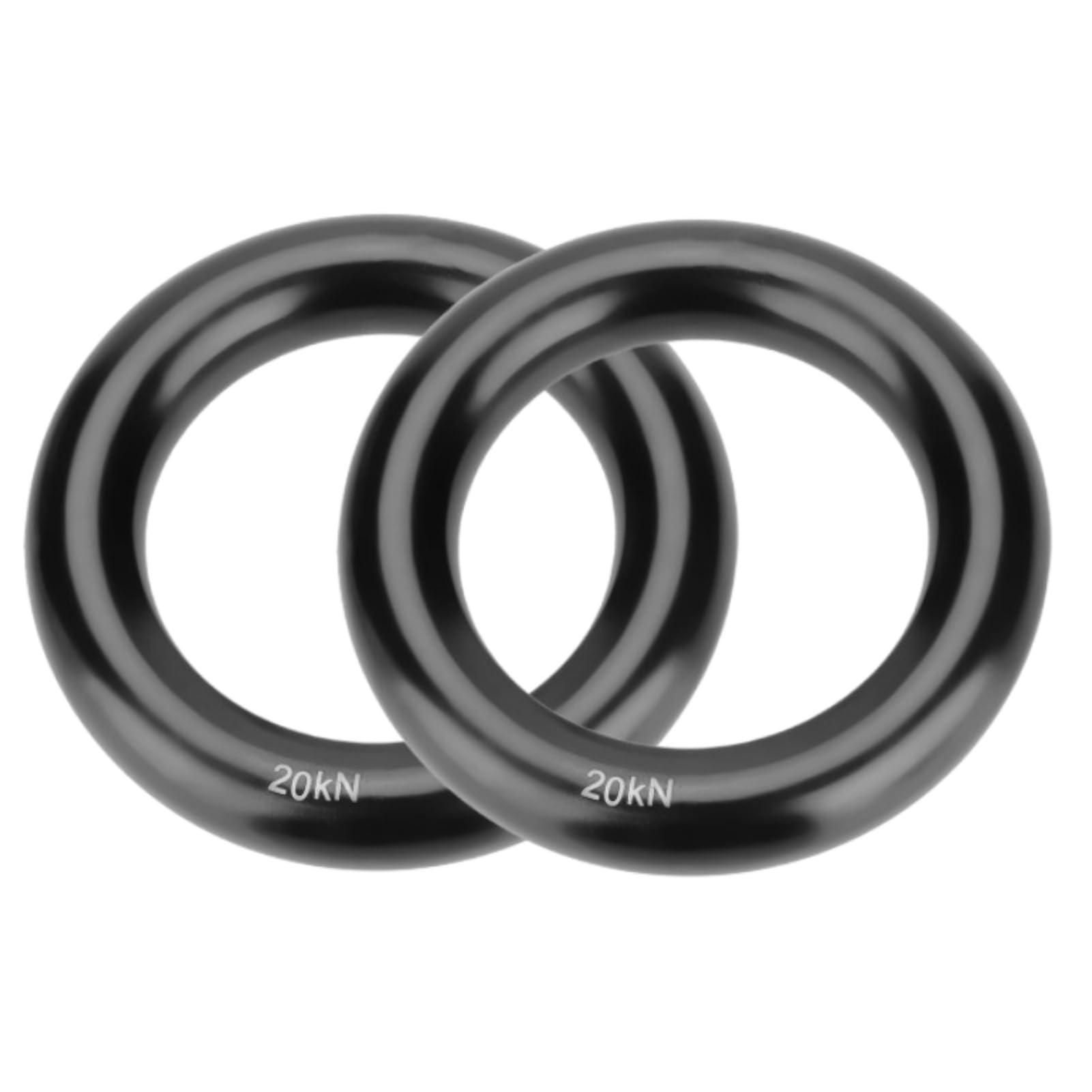 Beufee 2PCS Aluminum Rappel Rings, 20KN 12 Mmrappel Climbing O Rings for Rock Climbing Hammock Rescue and Rope Rigging