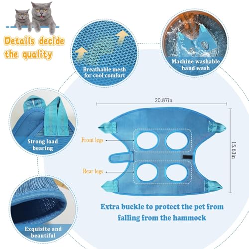 Image of JIURUN Dog Grooming Hammock for Nail Trimming, Dog Grooming Hammock(XS), Dog Sling for Nail Trimming, Hanging Harness Holder for Nail Clipping, Pet Comb Bat Costume Wings for Cats Dogs