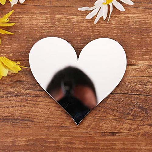 Freeas DIY Alphabet Letters,3D Acrylic Mirror Wall Stickers 26 Letters Heart & Shape Arbitrary Collocation Room Nursery Hanging Decor for Home Office Wedding Party (Heart)