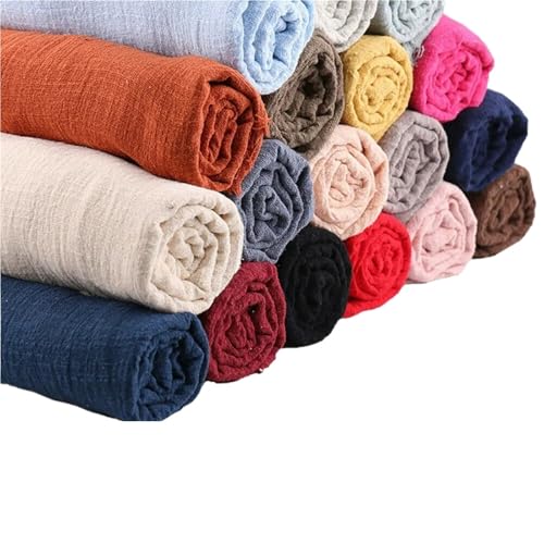 Tissu crêpe de lin et coton respirant pour robe d'été fluide