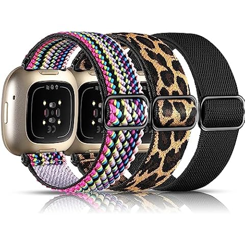 Maledan Elastic Nylon Bands for Fitbit Sense and Versa 3 Cover