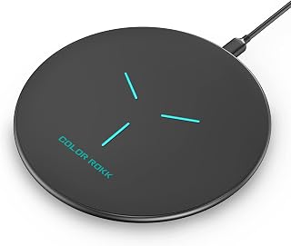 Wireless Charging Pad,15W Max Fast Wireless Charger for Google Pixel 7/6/6Pro,for iPhone 14/13 Pro/13 Mini/13 Pro Max/12/SE 2020/11,for Samsung Galaxy S22(No AC Adapter) Black