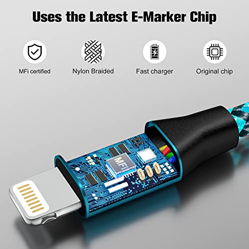 [Apple Mfi Certified] Iphone Charger,Compatible For Iphone Charger,3Pack 3Ft Fast Chargers Lightning Cable For Iphone 14/13/12/11/Xs/Xr X/8/7/Ipad Ipod Airpods #TOP2