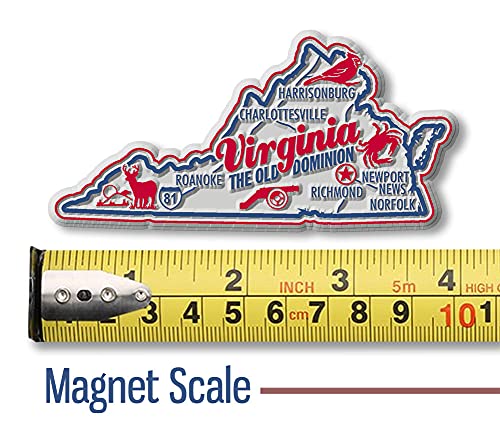 Imán decorativo Virginia Premium Classic Magnets 3.8" x 1.8" miniatura 2