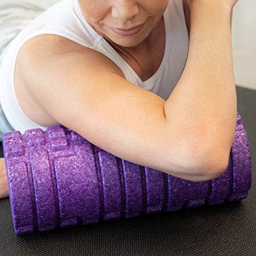The Original Body Roller - High Density Foam Roller Massager for Deep Tissue Massage of The Back and Leg Muscles - Self Myofascial Release of Painful Trigger Point Muscle Adhesions - 13" Grape
